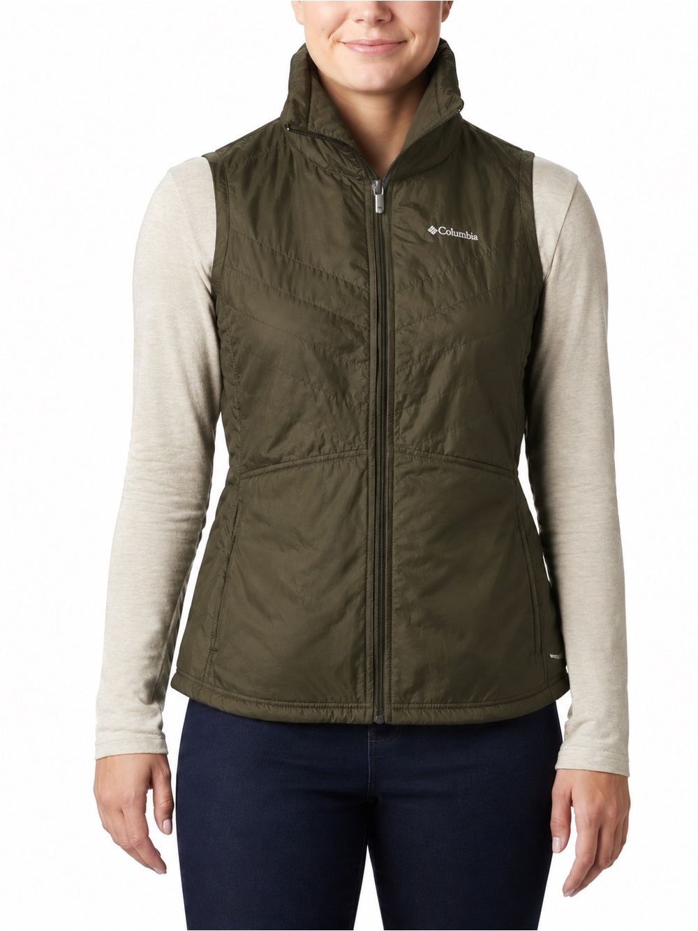 New! Columbia Women's Mix Around Omni Shield Quilted Vest. Green. Size Small